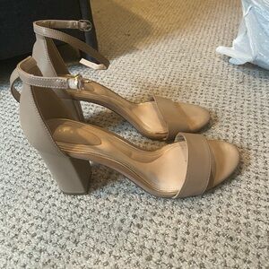 Kelly & Katie Tan Block Heel Sandals